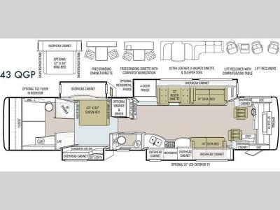 Floorplan - 2010 Tiffin Motorhomes Allegro Bus 43 QGP