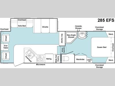 Floorplan - 2006 Keystone RV Cougar 285EFS