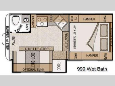 Floorplan - 2009 Northwood Arctic Fox Camper 990 Wet Bath