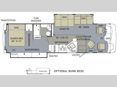 Floorplan - 2010 Monaco Monarch 34 SBD