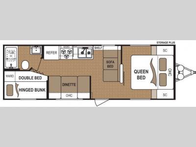 Floorplan - 2010 Dutchmen RV Four Winds 270B Breeze