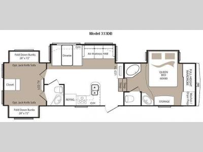 Floorplan - 2010 Keystone RV Montana High Country 333DB