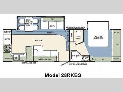 Floorplan - 2011 Forest River RV Wildcat 28RKBS