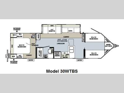 Floorplan - 2011 Forest River RV Flagstaff V-Lite 30WTBS