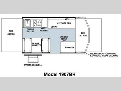 Floorplan - 2011 Forest River RV Rockwood Premier 1907BH