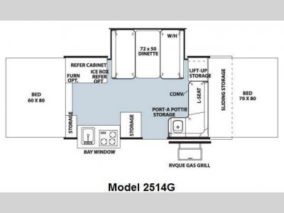 Floorplan - 2011 Forest River RV Rockwood Premier 2514G