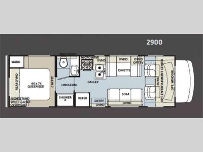 Floorplan - 2011 Forest River RV Sunseeker 2900