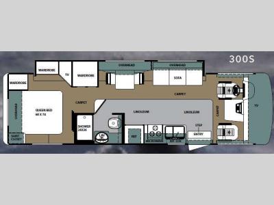 Floorplan - 2010 Forest River RV Georgetown Semi-Basement 300S