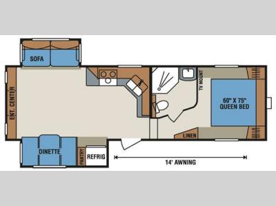 Floorplan - 2011 KZ Durango D275RE