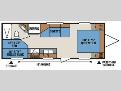 Floorplan - 2011 KZ Sportsmen S242BH