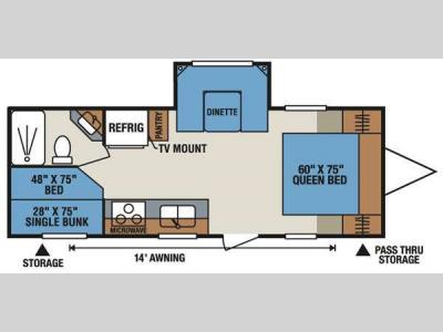Floorplan - 2011 KZ Sportsmen S242SBH
