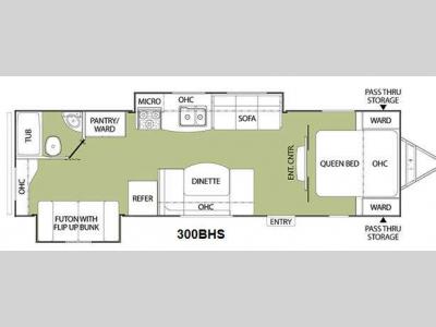 Floorplan - 2011 Coachmen RV Freedom Express 300BHS