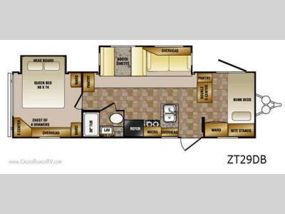 Floorplan - 2011 CrossRoads RV Zinger ZT29DB