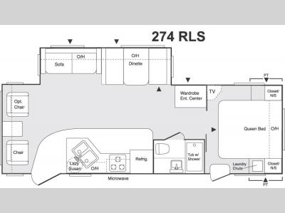 Floorplan - 2004 Keystone RV Sprinter 274RLS