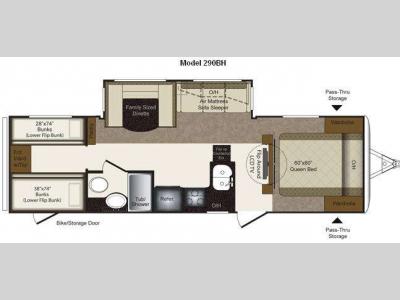 Floorplan - 2011 Keystone RV Laredo Super Lite 290BH