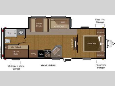 Floorplan - 2011 Keystone RV Sprinter 264BHS
