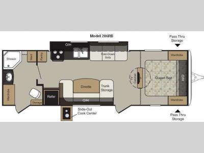 Floorplan - 2011 Keystone RV Passport 286RB