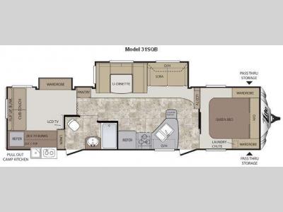 Floorplan - 2011 Keystone RV Cougar X-Lite 31SQB