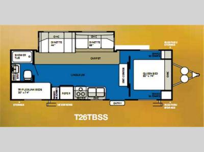 Floorplan - 2011 Forest River RV Wildwood 26TBSS