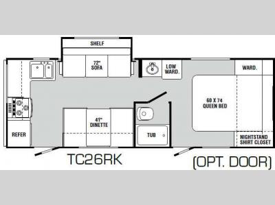 Floorplan - 2011 R-Vision Trail-Cruiser TC26RK