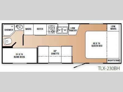 Floorplan - 2011 R-Vision Trail-Lite Crossover TLX230BH