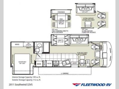 Floorplan - 2011 Fleetwood RV Southwind 32VS