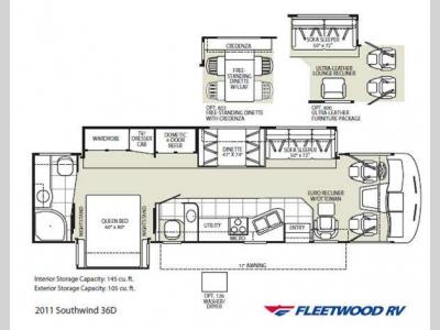 Floorplan - 2011 Fleetwood RV Southwind 36D