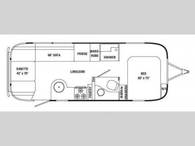 Floorplan - 2011 Airstream RV International 25 FB