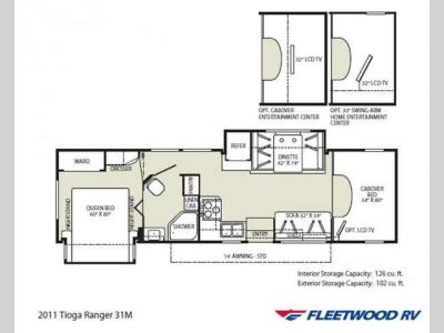Floorplan - 2011 Fleetwood RV Tioga Ranger 31M
