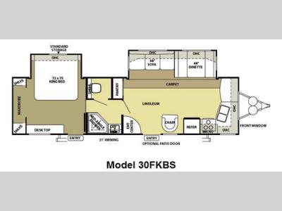 Floorplan - 2010 Forest River RV Salem 30FKBS