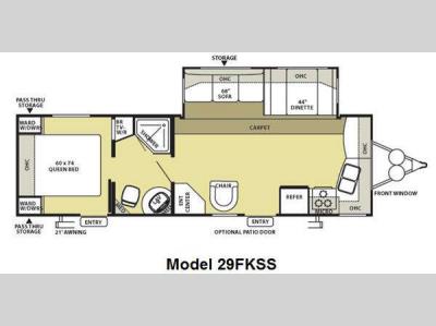 Floorplan - 2011 Forest River RV Salem 29FKSS