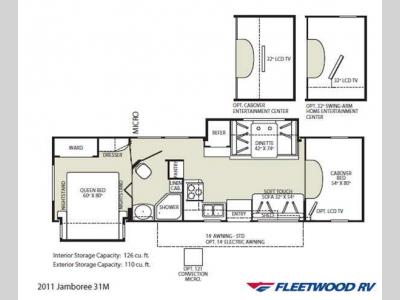 Floorplan - 2011 Fleetwood RV Jamboree 31M