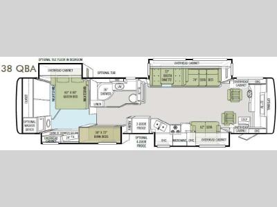 Floorplan - 2011 Tiffin Motorhomes Allegro RED 38 QBA