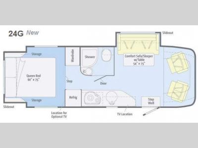 Floorplan - 2011 Winnebago View Profile 24G