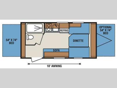 Floorplan - 2011 KZ Sportsmen Classic 16RBT