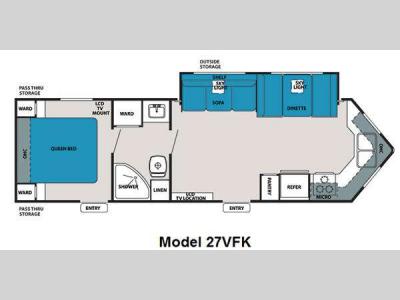 Floorplan - 2011 Forest River RV V-Cross Super Lite 27VFK