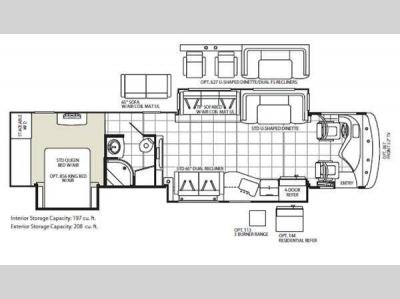 Floorplan - 2011 Fleetwood RV Discovery 40X