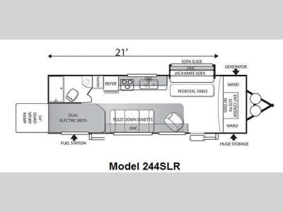 Floorplan - 2011 Forest River RV Sandstorm SLR 244 SLR