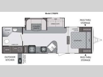 Floorplan - 2011 Keystone RV Premier Ultra Lite 27RBPR