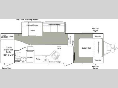 Floorplan - 2006 Keystone RV Laredo 284BHS