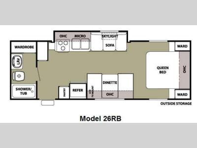 Floorplan - 2011 Forest River RV Cherokee Grey Wolf 26RB