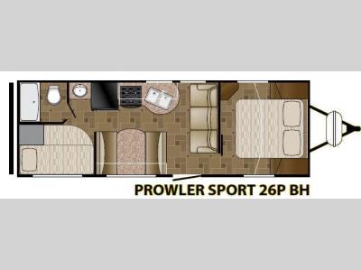 Floorplan - 2011 Heartland Prowler 26P BH Sport