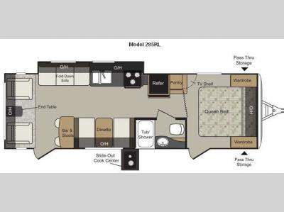 Floorplan - 2011 Keystone RV Passport 285RLWE