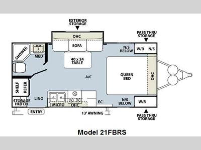 Floorplan - 2011 Forest River RV Flagstaff Micro Lite 21FBRS