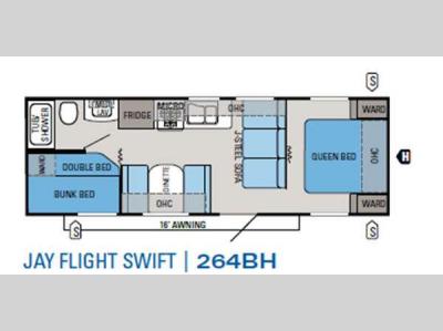 Floorplan - 2011 Jayco Jay Flight Swift 264BH