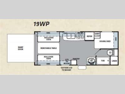 Floorplan - 2011 Forest River RV Cherokee Wolf Pack Sport 19WP