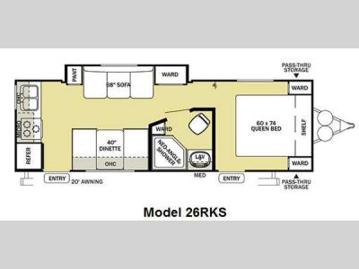 Floorplan - 2011 Forest River RV Salem Cruise Lite 26RKS