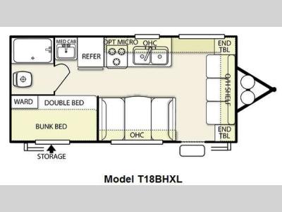 Floorplan - 2011 Forest River RV Salem Cruise Lite 18BHXL