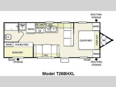 Floorplan - 2011 Forest River RV Salem Cruise Lite 26BHXL