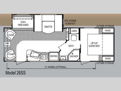 Floorplan - 2012 Skyline Koala 26SS